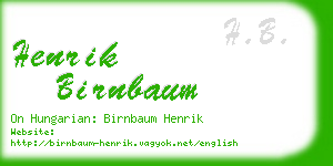 henrik birnbaum business card